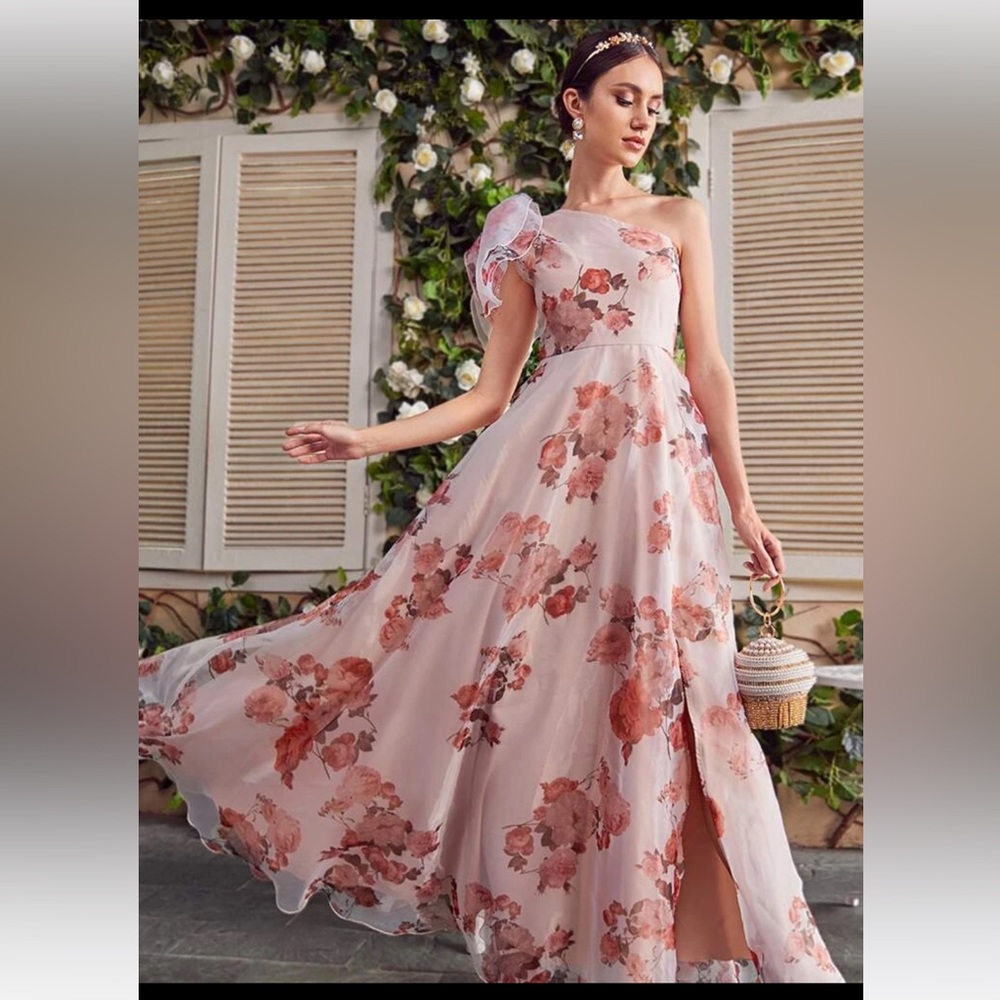Shein floral maxi gown size L